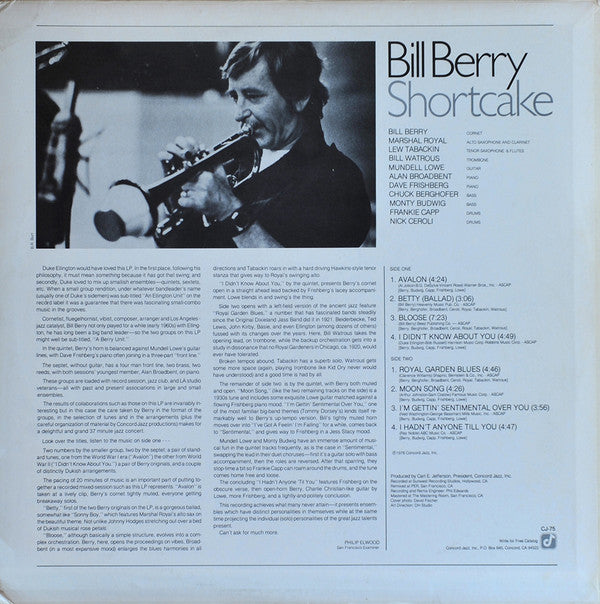 Bill Berry : Shortcake (LP, Album)