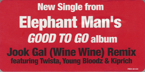 Elephant Man : Jook Gal (Wine Wine) (Remix) (CD, Single, Promo)