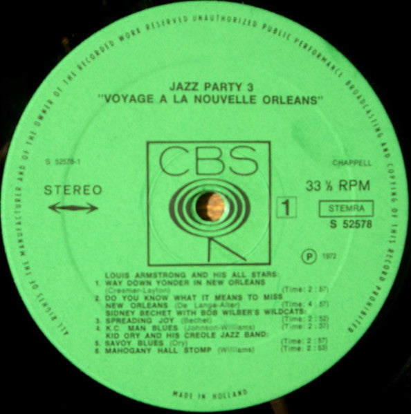 Louis Armstrong, Sidney Bechet, Kid Ory : Voyage A La Nouvelle Orléans (LP, Comp)