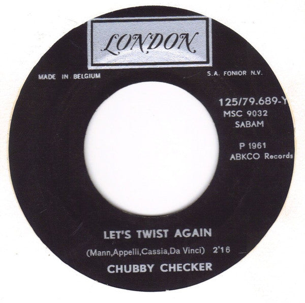 Chubby Checker : Let's Twist Again (7", Single)