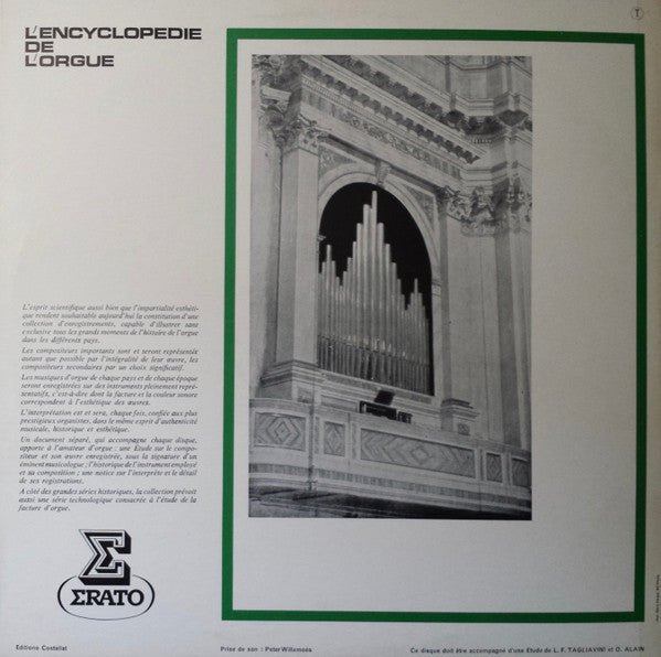 Various - Luigi Ferdinando Tagliavini : L'Orgue Italien De Trabaci À Zipoli (LP)