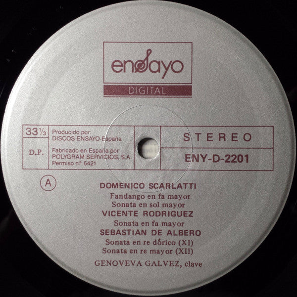 Domenico Scarlatti, Genoveva Gálvez : Fandango (LP)