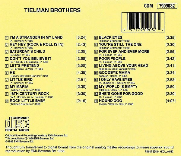 Tielman Brothers : Tielman Brothers (CD, Comp)
