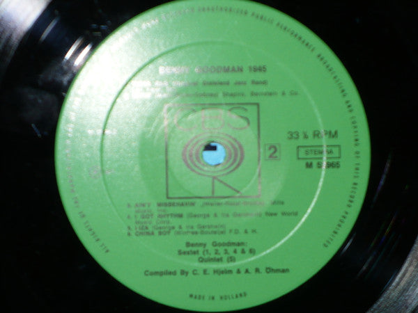 Benny Goodman : Sextet, Quintet & Trio ‎– 1945 (LP, Comp)