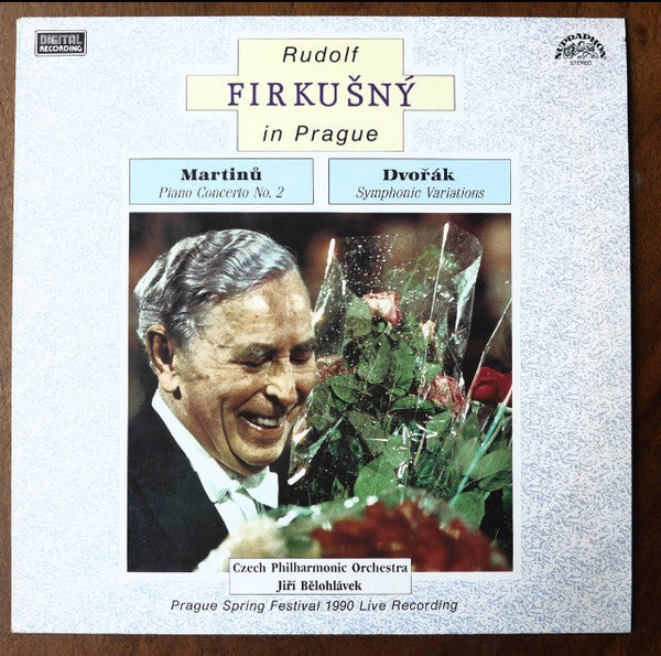 Rudolf Firkušný - Bohuslav Martinů / Antonín Dvořák - The Czech Philharmonic Orchestra, Jiří Bělohlávek : Rudolf Firkušný In Prague (Piano Concert No. 2 / Symphonic Variations) (LP)