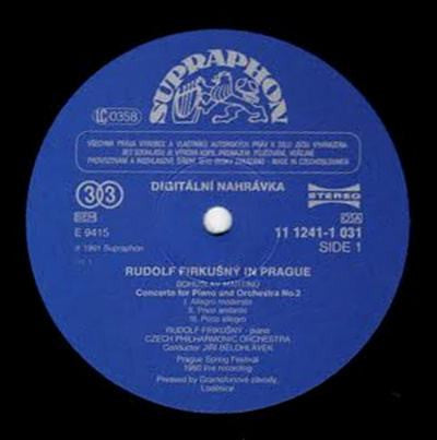 Rudolf Firkušný - Bohuslav Martinů / Antonín Dvořák - The Czech Philharmonic Orchestra, Jiří Bělohlávek : Rudolf Firkušný In Prague (Piano Concert No. 2 / Symphonic Variations) (LP)