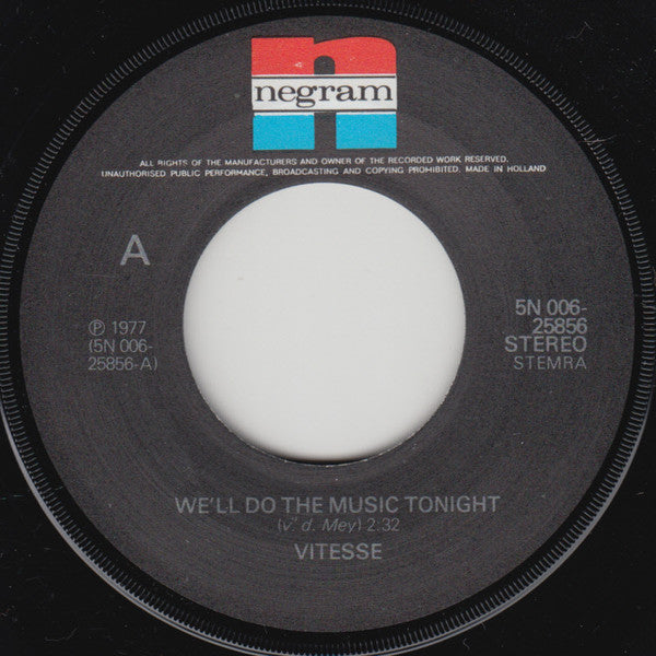 Vitesse (2) : We'll Do The Music Tonight (7", Single)