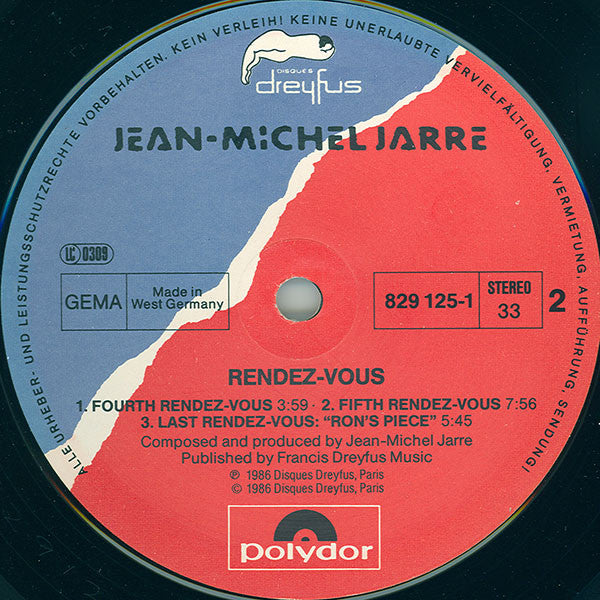 Jean-Michel Jarre : Rendez-Vous (LP, Album)