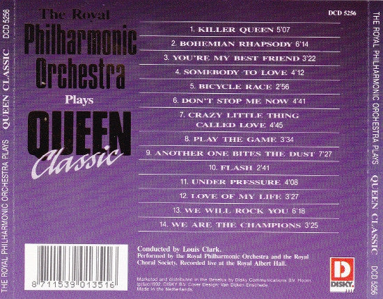 Royal Philharmonic Orchestra , Conductor Louis Clark : Plays Queen Classic (CD, Album)