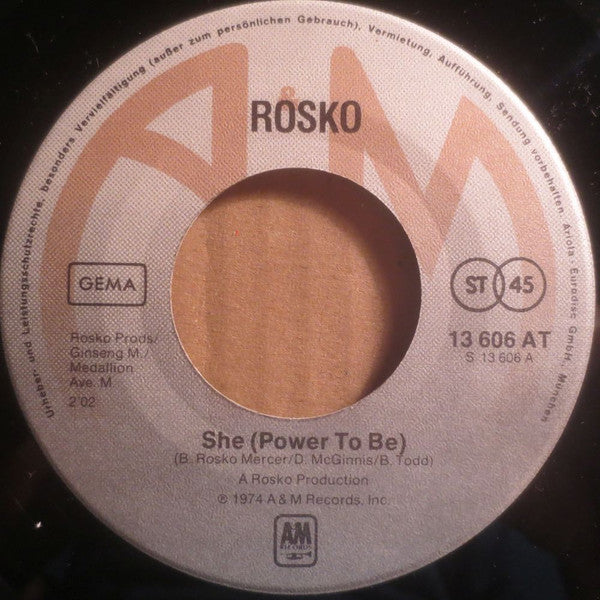 Rosko : She (Power To Be) (7", Single)