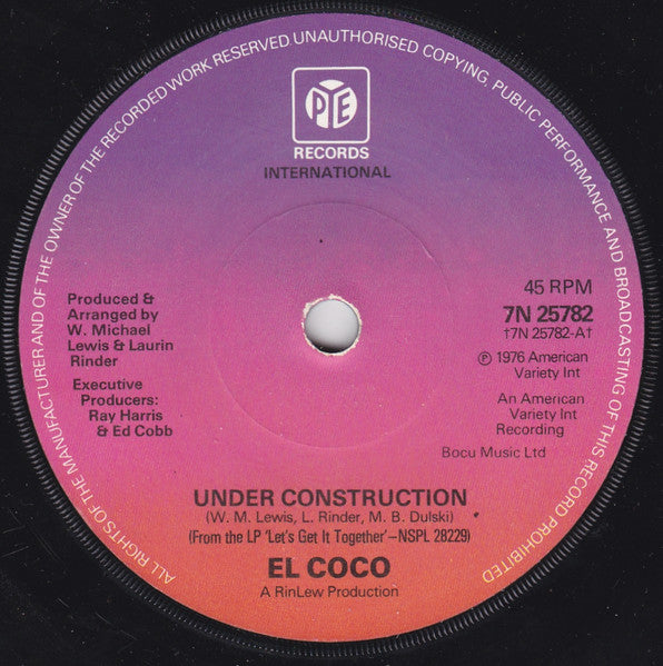 El Coco : Under Construction (7", Sol)
