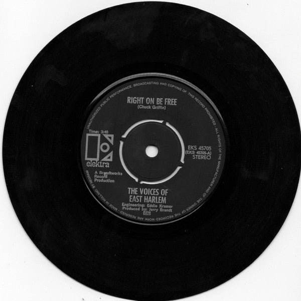 The Voices Of East Harlem : Right On Be Free/No No No (7", Single)
