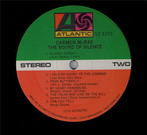 Carmen McRae : The Sound Of Silence (LP, Album, PR)