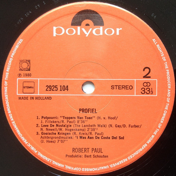 Robert Paul : Profiel (LP, Album)