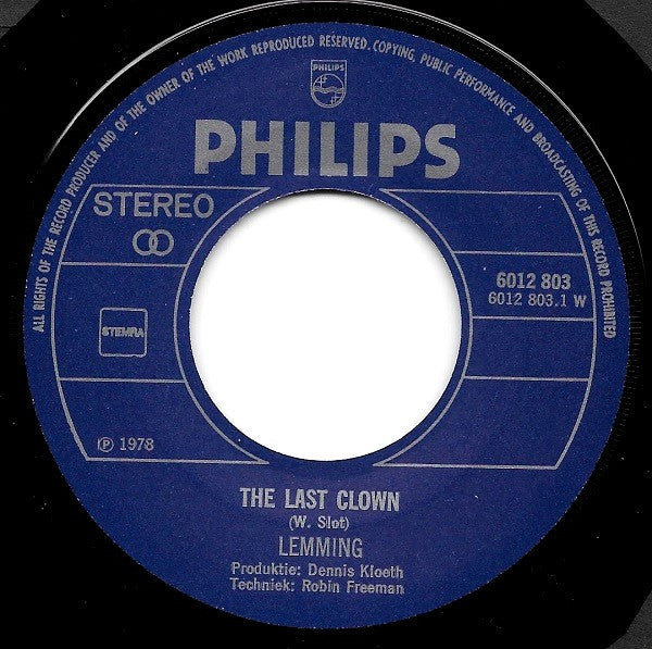 Lemming : The Last Clown / Sally (7", Single)