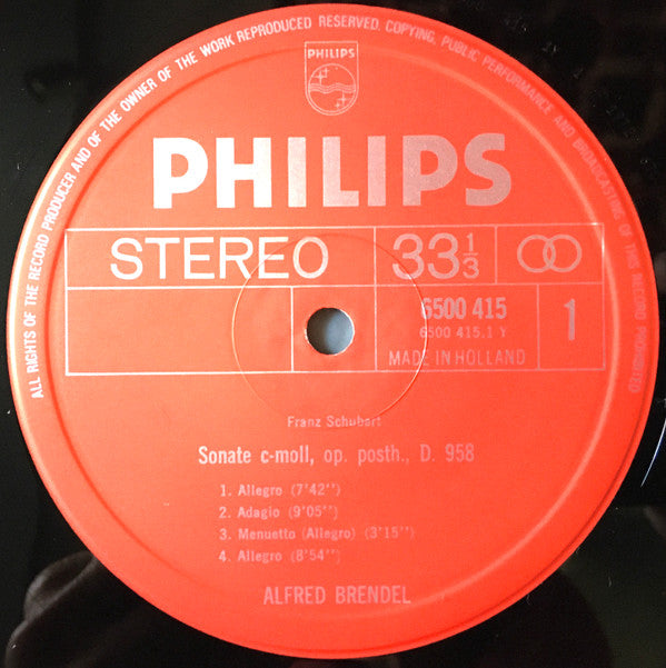Franz Schubert, Alfred Brendel : Sonata In C Minor, D.958 / 4 Impromptus, D.899 (LP)