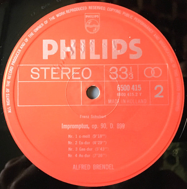 Franz Schubert, Alfred Brendel : Sonata In C Minor, D.958 / 4 Impromptus, D.899 (LP)