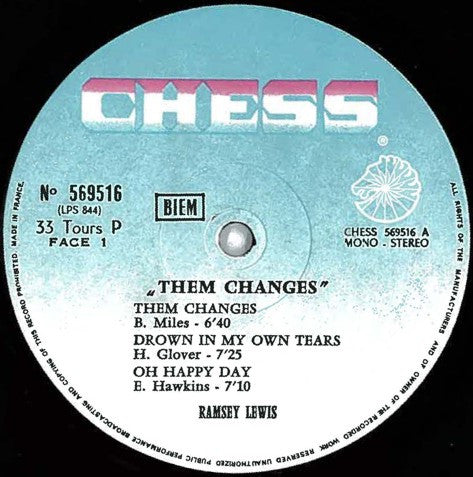 Ramsey Lewis : Them Changes (LP, Album)