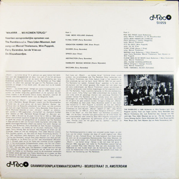 The Ramblers : Maarrrr... Wij Komen Terug! (LP, Comp, Mono)