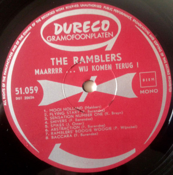 The Ramblers : Maarrrr... Wij Komen Terug! (LP, Comp, Mono)