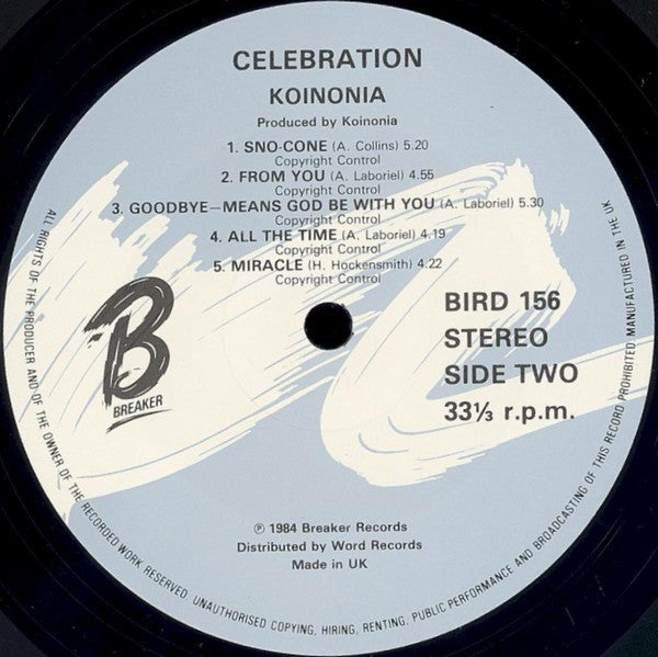 Koinonia : Celebration (LP, Album)