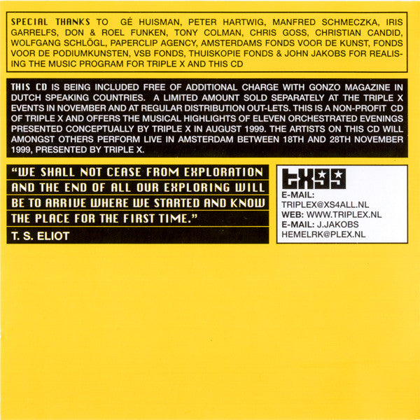 Various : TX 99 - Recycling Moments (CD, Comp)