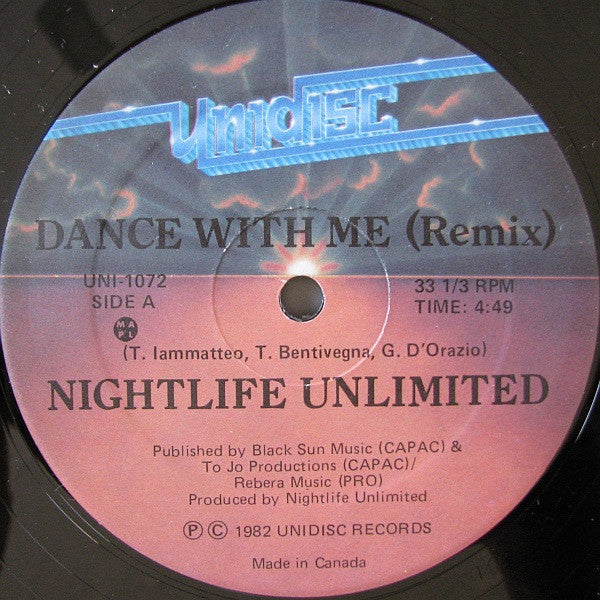 Nightlife Unlimited : Dance With Me (Remix) / Tell Me Why (12")