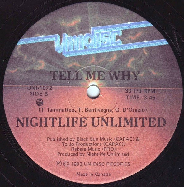 Nightlife Unlimited : Dance With Me (Remix) / Tell Me Why (12")