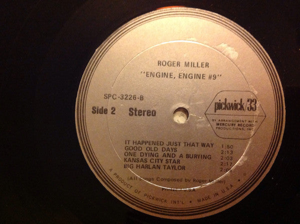 Roger Miller : Engine, Engine No. 9 (LP, Album, RE)