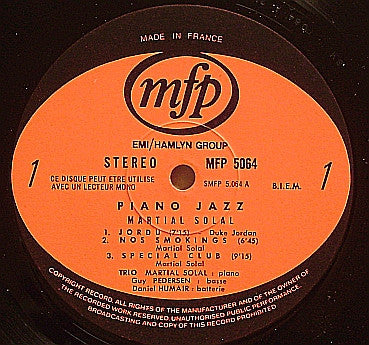 Martial Solal : Piano Jazz (LP, Album)