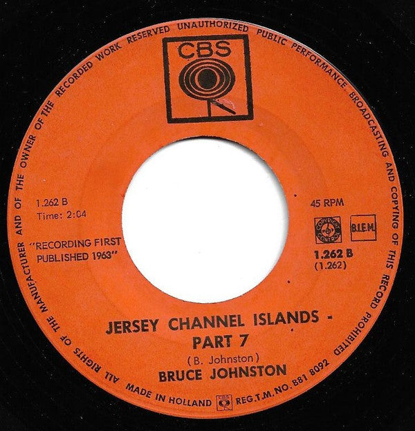 Bruce Johnston : Biarritz / Jersey Channel Islands-Part 7 (7", Single)
