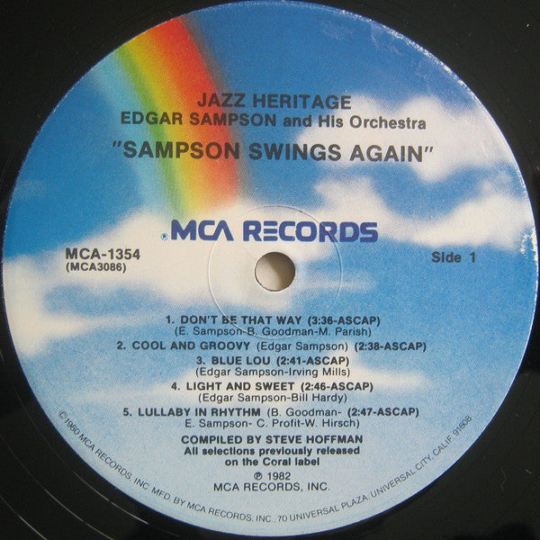 Edgar Sampson And His Orchestra : Sampson Swings Again (LP, Comp)