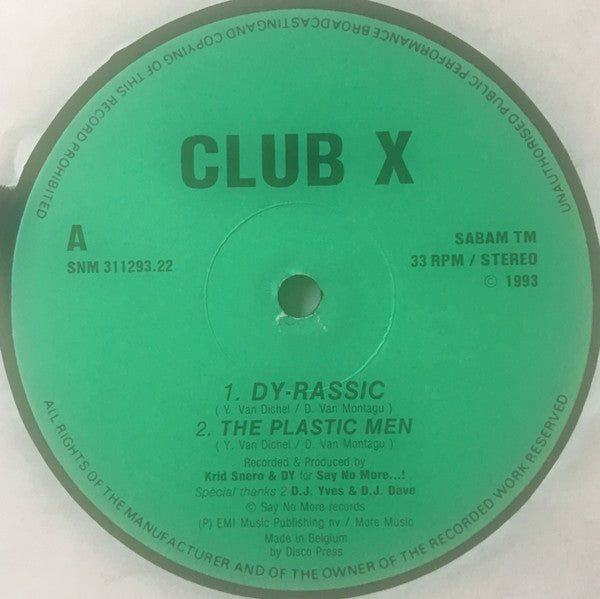 Club X : Dy-rassic (12")