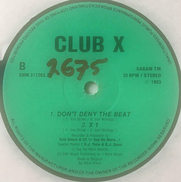 Club X : Dy-rassic (12")