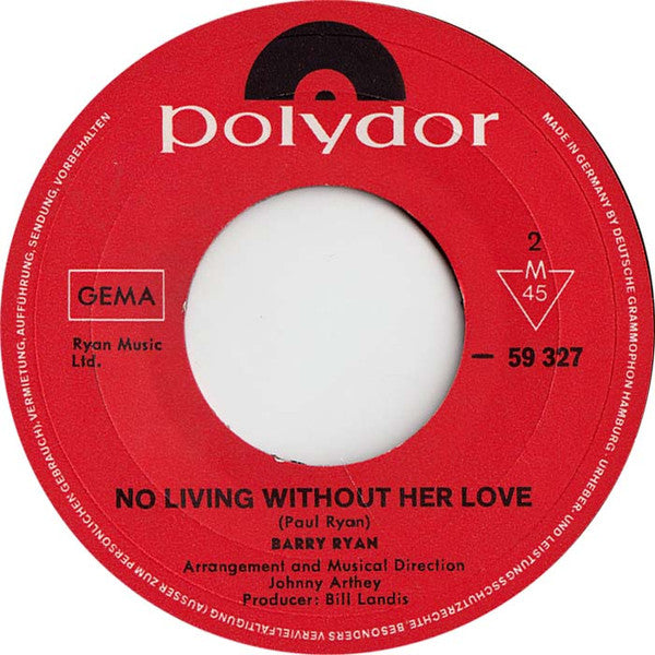 Barry Ryan : The Hunt (7", Single, Mono)