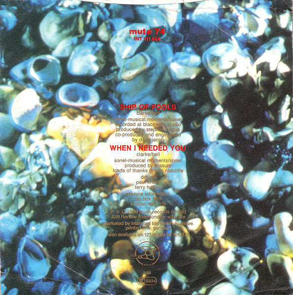 Erasure : Ship Of Fools (7", Single)