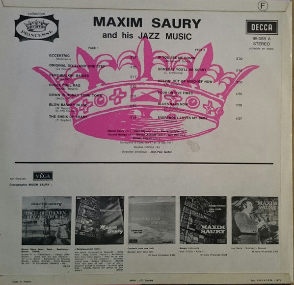 Maxim Saury : Maxim Saury & His Jazz Music (LP, Album)