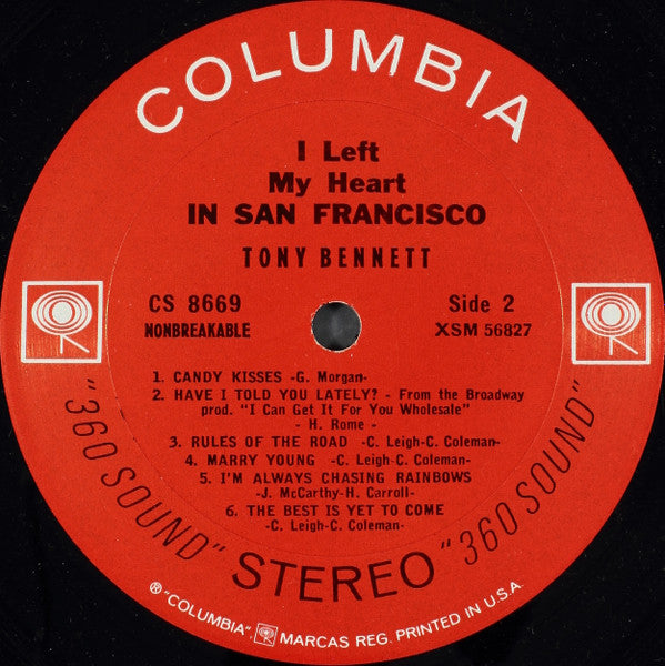 Tony Bennett : I Left My Heart In San Francisco (LP, Album)