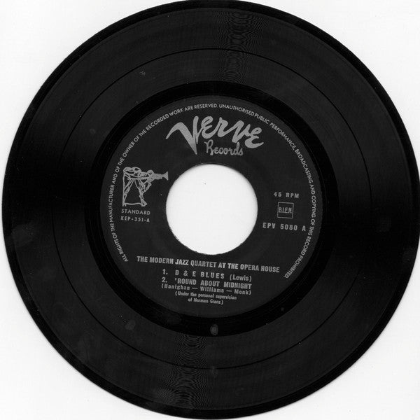 The Modern Jazz Quartet : At The Opera House (7", EP)