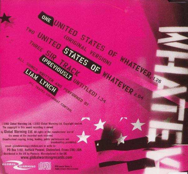 Liam Lynch : United States Of Whatever (CD, Single)