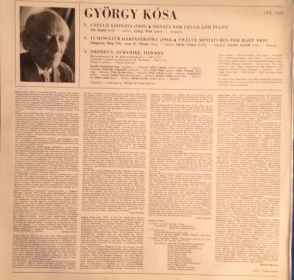 György Kósa, Ede Banda, Hungarian Harp Trio : Sonata For cello And Piano / Twelve Miniatures / Orpheus, Eurydike, Hermes (LP, Mono)