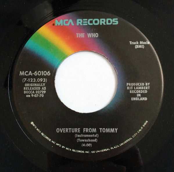 The Who : See Me, Feel Me / Overture From Tommy (7", RE, Bla)