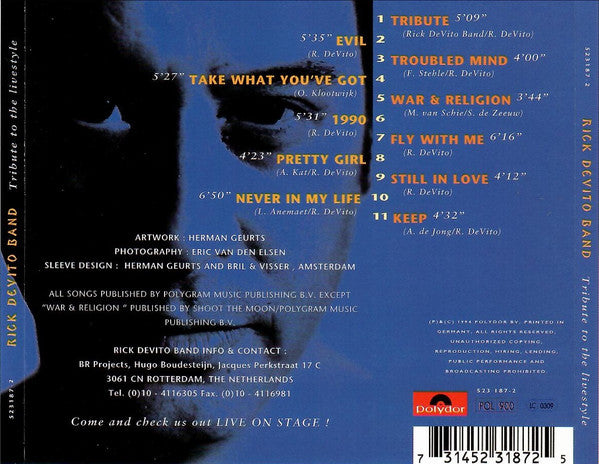 Rick DeVito : Tribute To The Live Style (CD, Album)
