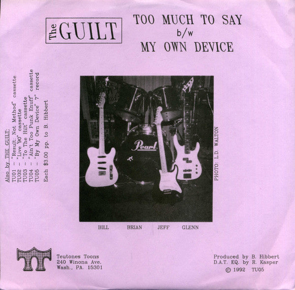 The Guilt (4) : By My Own Device (7", Single)