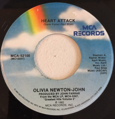 Olivia Newton-John : Heart Attack (7", Single, Pin)