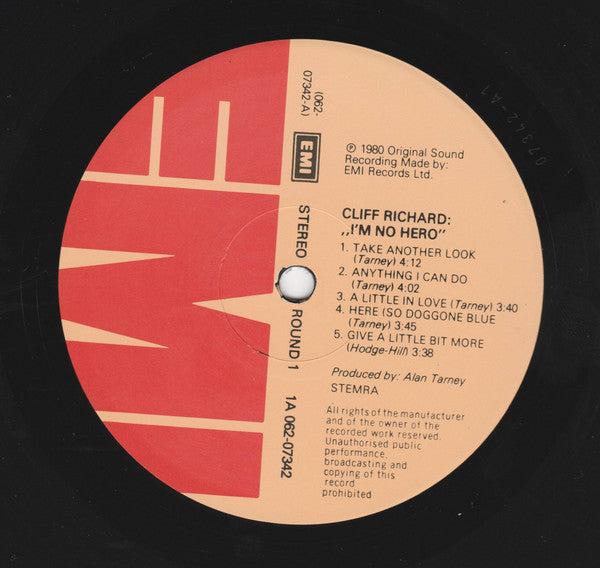 Cliff Richard : I'm No Hero (LP, Album)