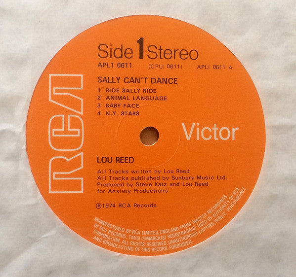 Lou Reed : Sally Can't Dance (LP, Album)