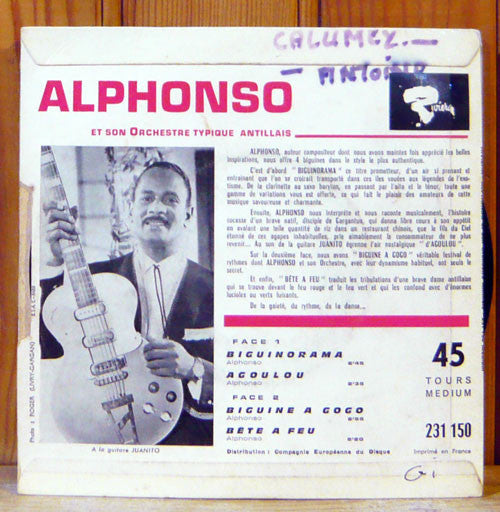 Alphonso Et Son Orchestre Typique Antillais : Biguinorama (7", EP)