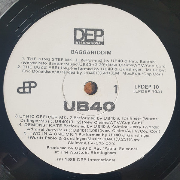 UB40 : Baggariddim (12" + LP, Album, gat)