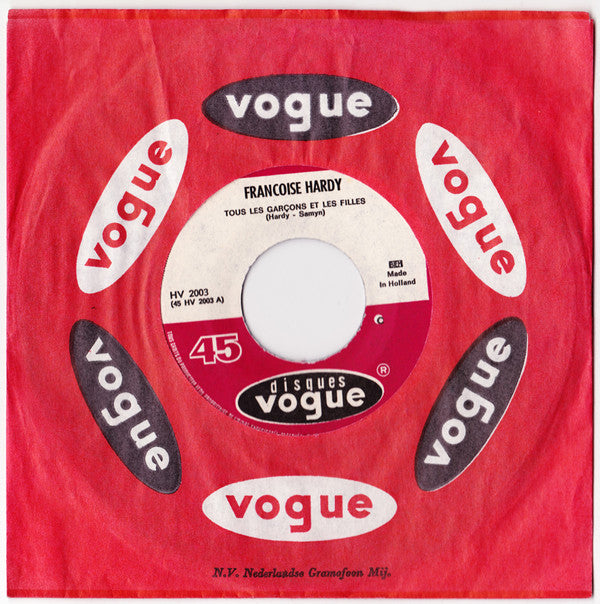 Francoise Hardy* : Tous Les Garçons Et Les Filles / C'Est A L'Amour Auquel Je Pense (7", Single, Lar)